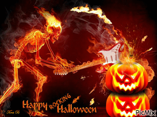 Happy Rocking Halloween - GIF animé gratuit