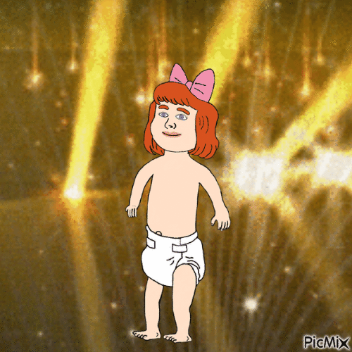 Baby on stage - 免费动画 GIF