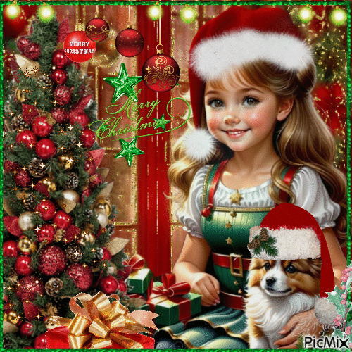 La Navidad de Anna y Simba - Безплатен анимиран GIF