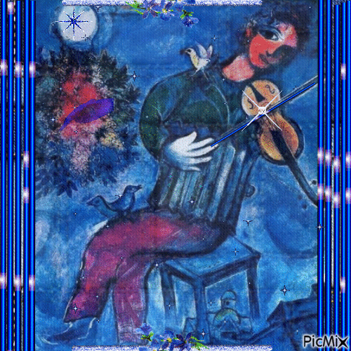 Violinista de Marc Chagall 2 - Free animated GIF