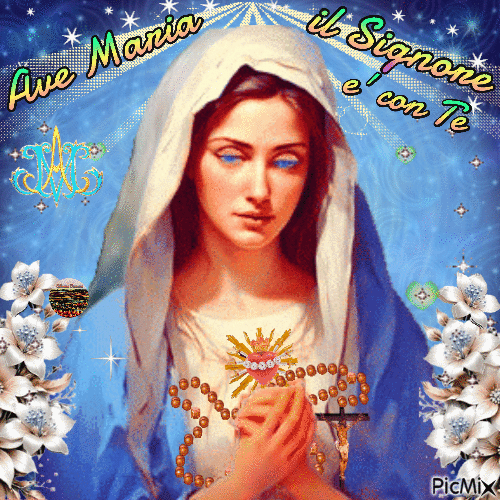 Ave Maria il Signore è con Te - GIF animé gratuit
