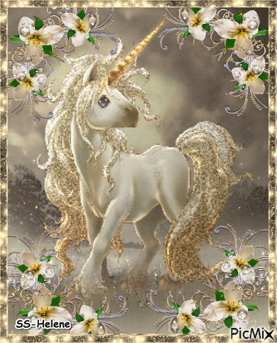 A golden horse. - Бесплатни анимирани ГИФ