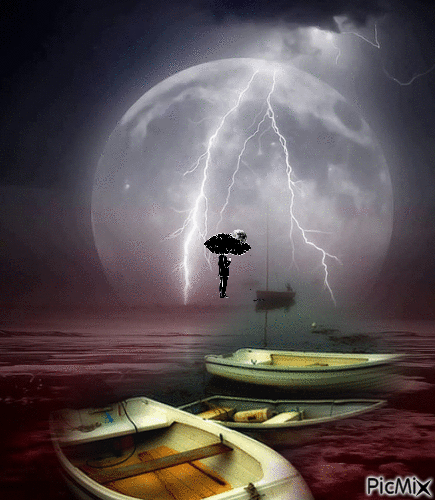 Dentro de su propia tormenta - Darmowy animowany GIF