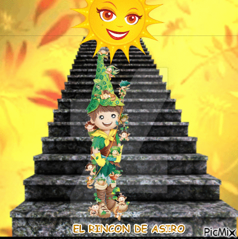 escaleras al sol - GIF animado gratis