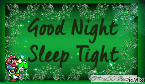 gn  good night   sleep tight  mario  nacht - Free animated GIF