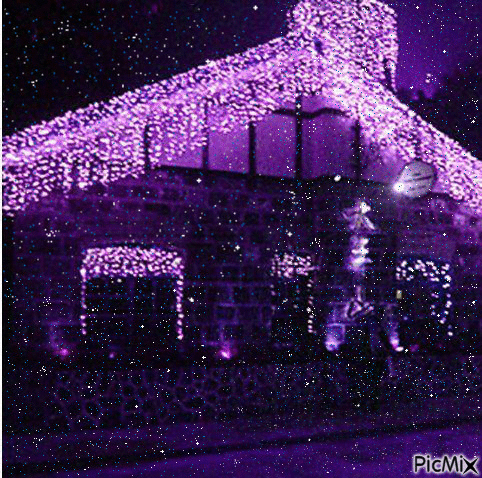 purple house - Gratis geanimeerde GIF
