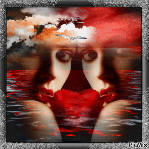 Océan rouge - Ingyenes animált GIF
