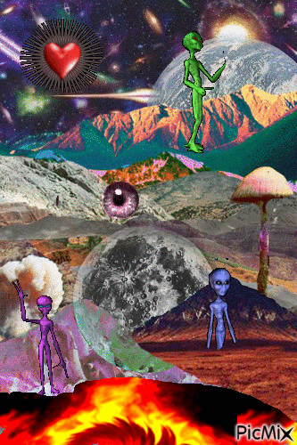 Collage del cosmos - GIF animasi gratis