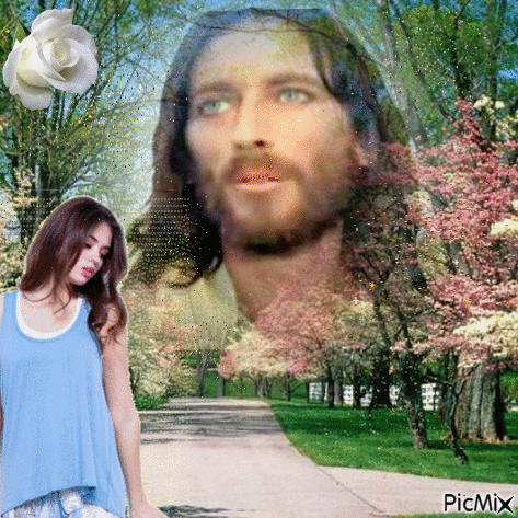 jesus  and girl - Besplatni animirani GIF