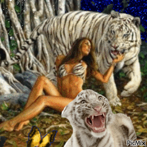 Mon Ami le Tigre - GIF animado grátis