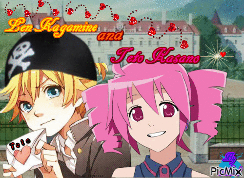 Len Kagamine & Teto Kasane 1 - GIF animé gratuit