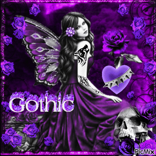 Gothic Fairy - Purple tones - Besplatni animirani GIF