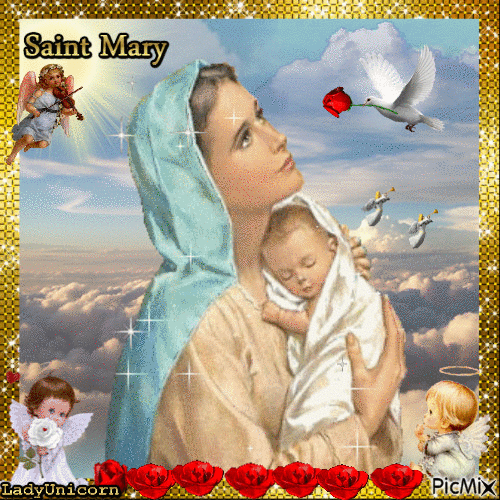 Heilige Maria moeder van Jezus - Besplatni animirani GIF
