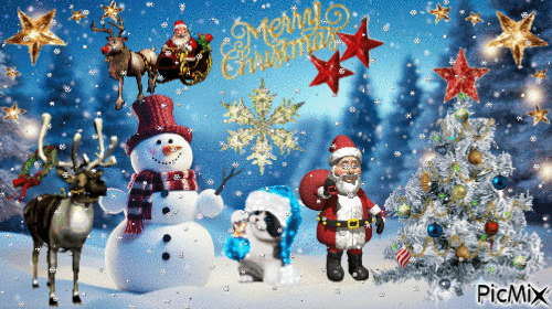Merry Christmas! 🎄⛄❄🎅🤶 - Ingyenes animált GIF