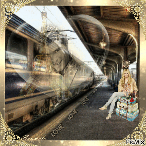Estação Trem do Amor - Gratis geanimeerde GIF