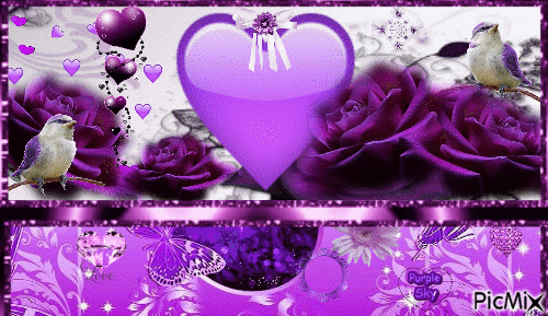 Purple Heart - Δωρεάν κινούμενο GIF