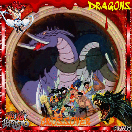 Dragons & Yu Yu Hakusho Crossover - Zdarma animovaný GIF