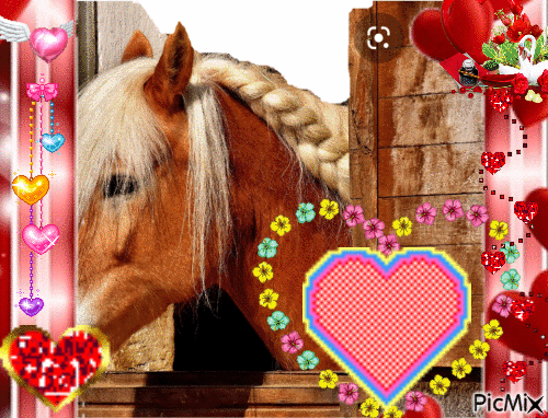 Cheval a tresse - Free animated GIF