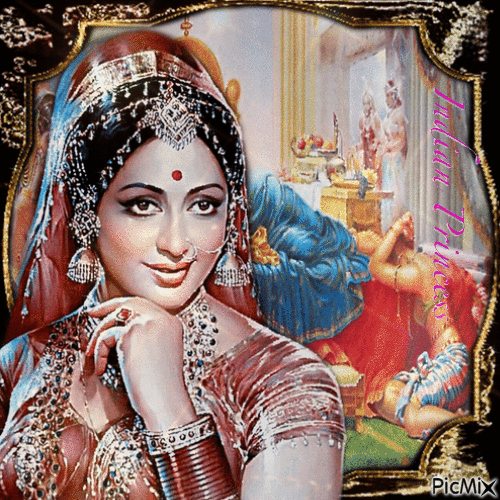 Porträt einer indischen Prinzessin - Gratis animerad GIF