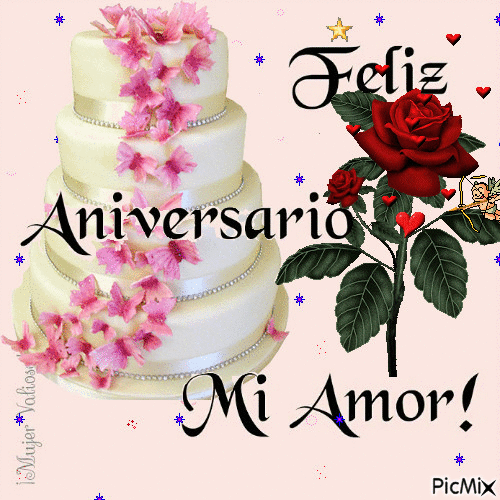 Feliz Aniversario Mi Amor! - Darmowy animowany GIF