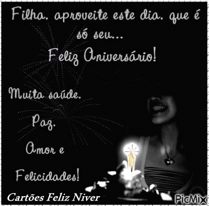 Feliz Aniversário Filha - Бесплатный анимированный гифка