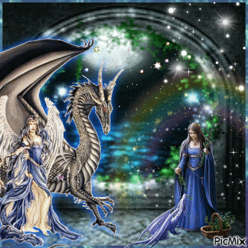 magic dragon castle - Ingyenes animált GIF