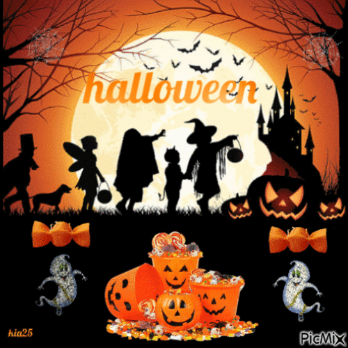 bonbons halloween - GIF animado gratis