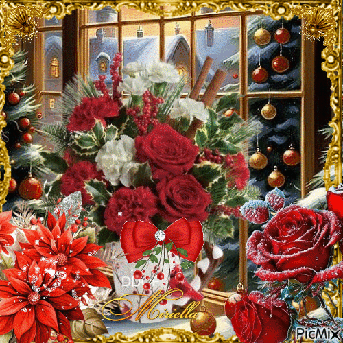 Contest!Bouquets de Noël - Gratis geanimeerde GIF