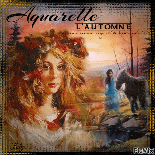 automne aquarelle - Бесплатный анимированный гифка