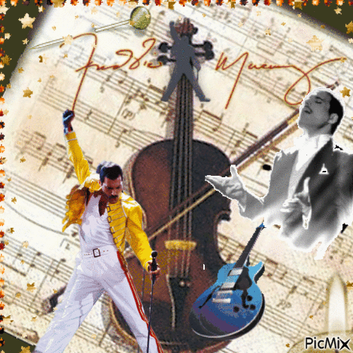Freddie Mercury - GIF animado grátis