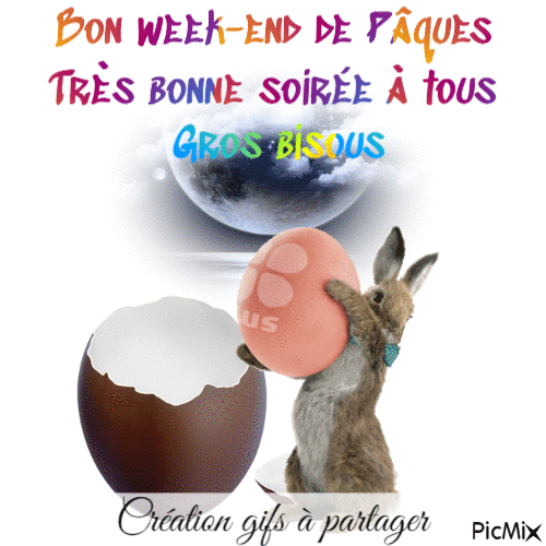 Bon week-end de Pâques - Animovaný GIF zadarmo