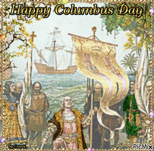 Happy Columbus Day Joyful226 - Animovaný GIF zadarmo
