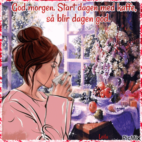 G M. Start the day with a coffee, and it will be good - GIF animé gratuit