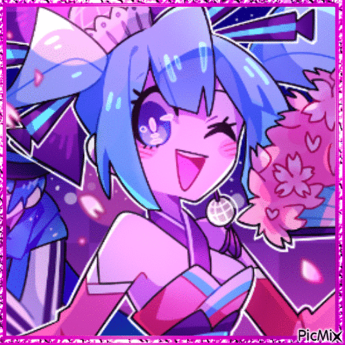 Vocaloid - Miku - Hatsune - Bezmaksas animēts GIF