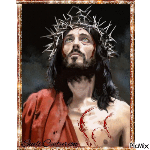 Jesus com a coroa de espinhos - Animovaný GIF zadarmo