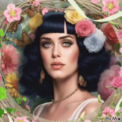 Concours : Katy Perry et fleurs - Δωρεάν κινούμενο GIF