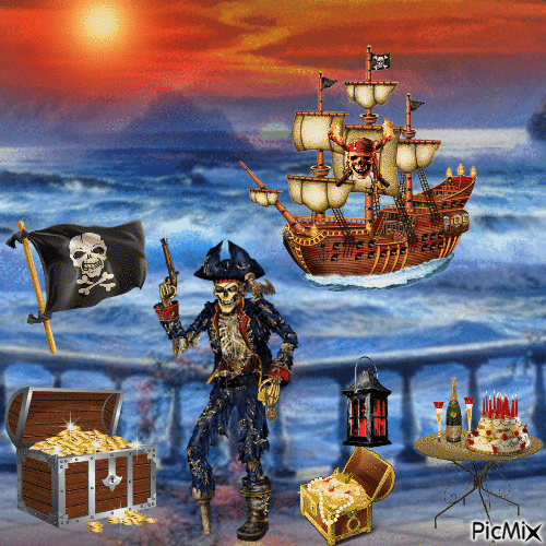 Pirates. - GIF animado grátis