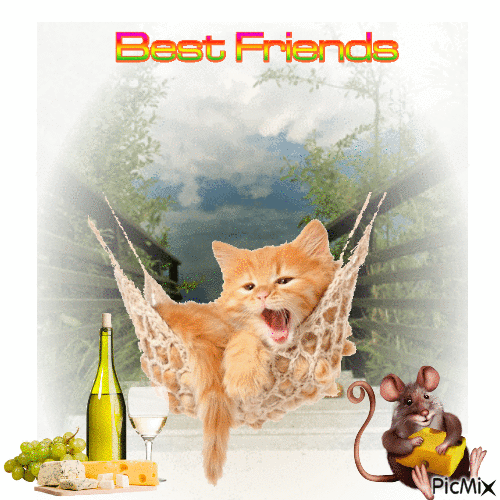 Best Friends Together - Animovaný GIF zadarmo