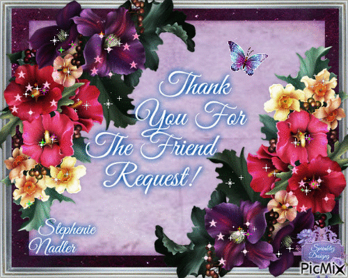 THANK YOU FOR THE FRIEND REQUEST - Безплатен анимиран GIF