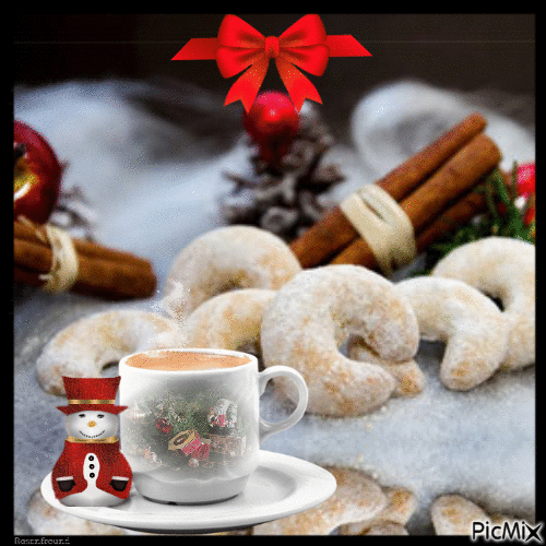Weisser Weihnachtskaffee - Ingyenes animált GIF