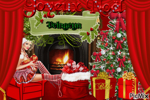 Joyeux Noël Pelageya - Gratis animeret GIF
