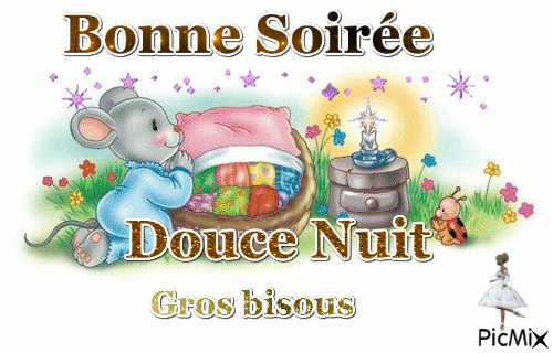 Bonne soirée Douce nuit - Бесплатни анимирани ГИФ