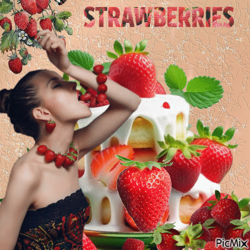 Concours : Amusement aux fraises - Free animated GIF