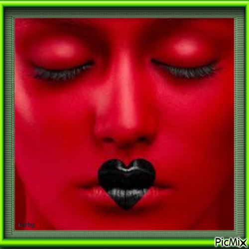 Portrait de femme fantaisie en rouge et vert!!!!!! - PNG gratuit