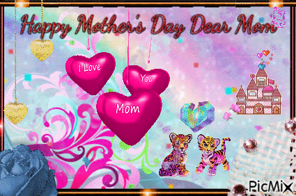 Happy Mother's Day Dear Mom - Zdarma animovaný GIF