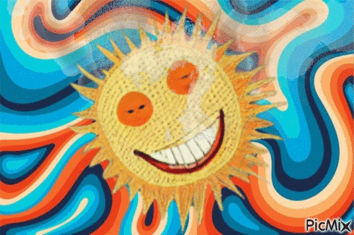 groovy sun - Animovaný GIF zadarmo