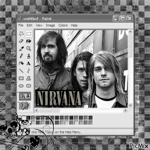 B&W Nirvana - GIF animé gratuit