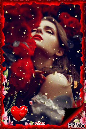 J`aime le parfun des roses - Darmowy animowany GIF