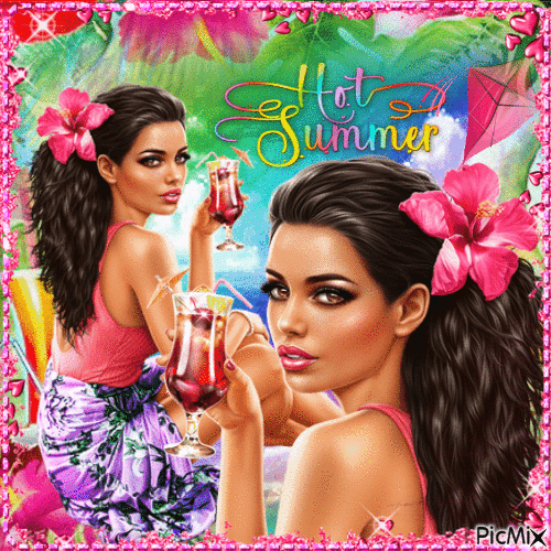 Hot summer - Бесплатный анимированный гифка