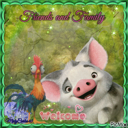 Friends and Family Welcome - Ingyenes animált GIF